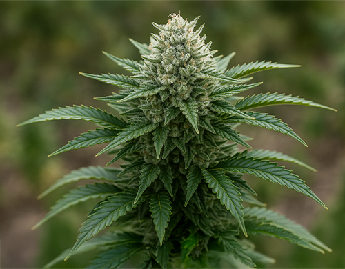 Outdoor-grown Gorilla Whiteplant in flowering stage